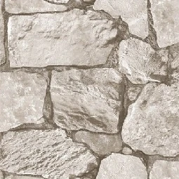 Ugepa (fransız) Roll İn Stones 3 Boyutlu Bej Yığma Taş Desenli J95507 Duvar Kağıdı 5 M²