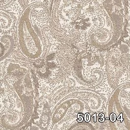 Decowall Retro Krem Bej Kahve Yeşil Vintage Şal Desenli 5013-04 Duvar Kağıdı 16.50 M²