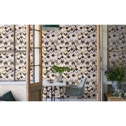 Decowall Maki Vizon Kahve Gold Geometrik Desenli 412-01 Duvar Kağıdı 16.50 M²