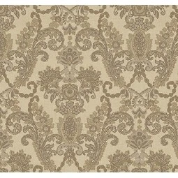 Adawall Rumi Bej Kahve Süslemeli Damask Desenli 6804-3 Duvar Kağıdı 10.60 M²