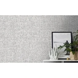 Decowall Maki Gri Kumaş Keten Düz Desenli 401-03 Duvar Kağıdı 16.50 M²