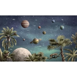3d Manzara Palmiyeler Arasında Gökyüzü Poster Duvar Kağıdı