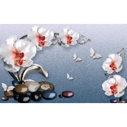 3d Manzara Özel Tasarım Beyaz Orkide