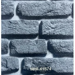 Golden Black 3 Boyutlu Gri Siyah Simli Tuğla Desenli 41574 Duvar Kağıdı 16.10 M²