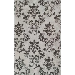 Golden Black Gri Zemin Üstüne Siyah Motifli Damask Desenli 41298 Duvar Kağıdı 16.10 M²