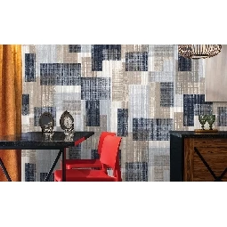 Decowall Odessa Gri Kahve Lacivert Modern Geometrik Desenli 2510-05 Duvar Kağıdı 16.50 M²