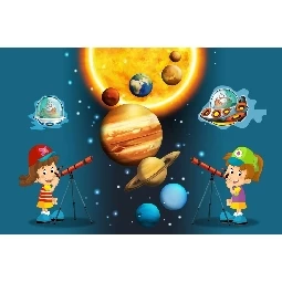 3d Manzara Güneş Sistemi Çocuk Posteri