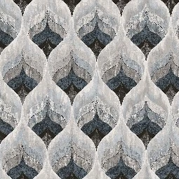 Duka By Hakan Akkaya 3d Efektli Kırık Beyaz Zemin Mavi Gümüş Motif Geometrik Desenli 20191-2 Duvar Kağıdı 10.60 M²