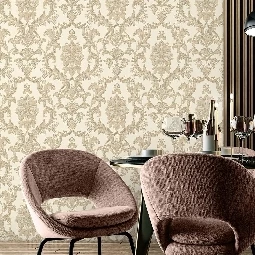 Adawall Dante Krem Klasik Damask Desenli 1407-2 Duvar Kağıdı 10.60 M²