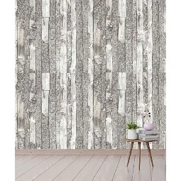 Ugepa (fransız) Home 3 Boyutlu Gri Ham Ağaç Desenli L30409 Duvar Kağıdı 5 M²