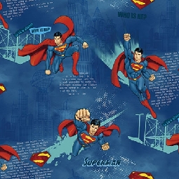 Adawall Ada Kids Mavi Süpermen Desenli 8914-1 Duvar Kağıdı 10 M²
