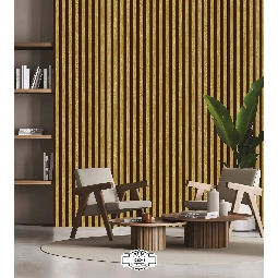 Gmz Motto Meşe Sarısı Ve Koyu Ceviz Ahşap Çıta Desenli 4202-1 Duvar Kağıdı 16.50 M²