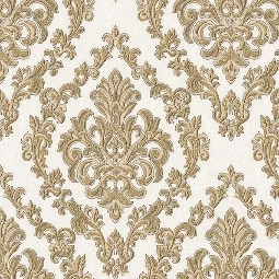 Adawall Dante Beyaz Zemin Gold Motifli Damask Desenli 1405-5 Duvar Kağıdı 10.60 M²