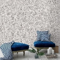 Duka Modern Mood Kırık Beyaz Zemin Gümüş Gri Keten Desenli 16115-2 Duvar Kağıdı 16.50 M²