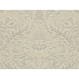 Murella Canova (italyan) Kabartma Doku Vizon Gri Krem Motifli Damask Desenli M2064 Duvar Kağıdı 7 M²