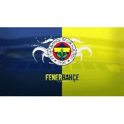 3d Manzara Sarı Lacivert Fenerbahçe Bayrak Poster