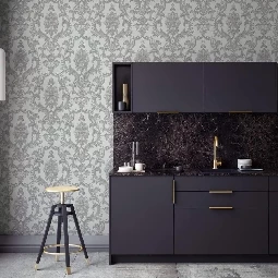 Adawall Dante Gri Klasik Damask Desenli 1407-3 Duvar Kağıdı 10.60 M²