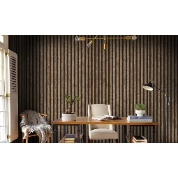 Decowall Maki Krem Kahve Ahşap Lambiri Desenli 613-03 Duvar Kağıdı 16.50 M²