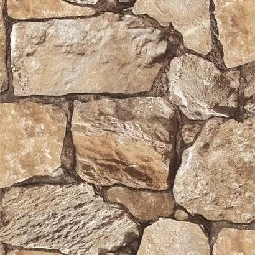 Ugepa (fransız) Roll İn Stones 3 Boyutlu Kahverengi Yığma Taş Desenli J95508 Duvar Kağıdı 5 M²