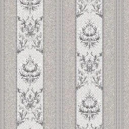 Duka Sawoy Gri Gümüş Çizgili Damask Desenli 17151-2 Duvar Kağıdı 10.00 M²