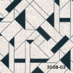 Decowall Tudor Gri Lacivert Modern Geometrik Desenli 3508-03 Duvar Kağıdı 16.50 M²