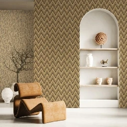 Adawall Vera Kahverengi Modern Zigzag Desenli 1509-4 Duvar Kağıdı 16.50 M²