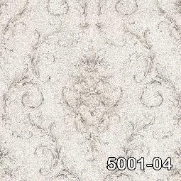 Decowall Retro Beyaz Gri Damask Desenli 5001-04 Duvar Kağıdı 16.50 M²