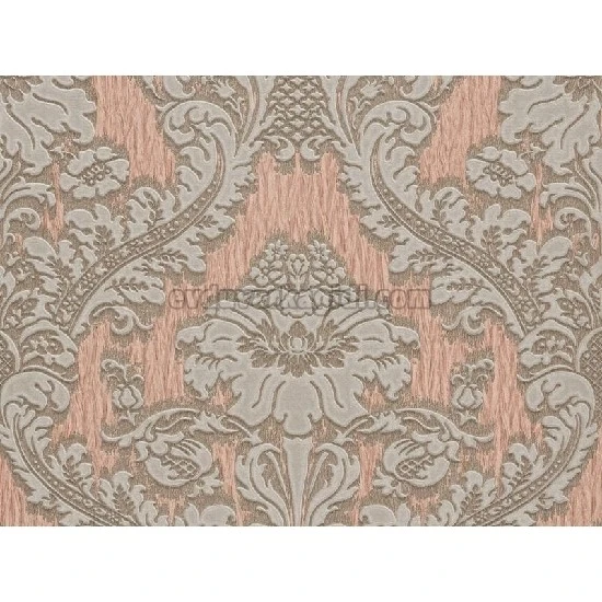 Murella Canova (italyan) Kabartma Doku Gri Kahve Krem Motifli Damask Desenli M2069 Duvar Kağıdı 7 M²