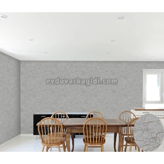 Adawall Roka Gri Asimetrik Çizgi Desenli 23107-4 Duvar Kağıdı 16.50 M²