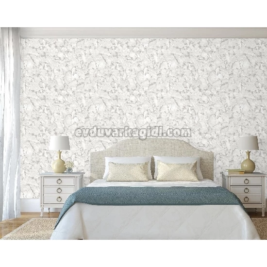 Adawall Roka Beyaz Gri Modern Mermer Desenli 23103-1 Duvar Kağıdı 16.50 M²