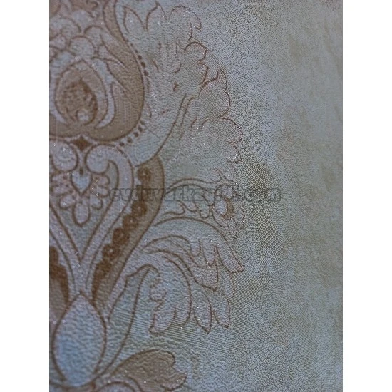 Gmz Modernist Krem Bej Kahve Damask Desenli 42500-2 Duvar Kağıdı 16.50 M²