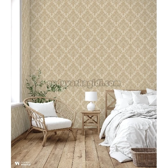 Adawall Dante Kahve Damask Desenli 1403-5 Duvar Kağıdı 10.60 M²