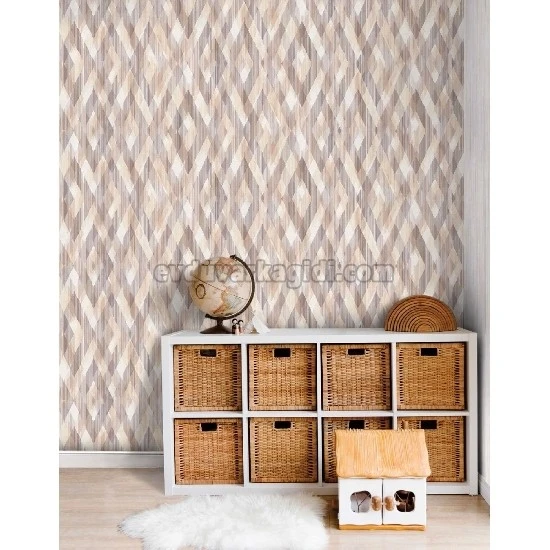 Decowall Orlando Kahve Geometrik Baklava Desenli 1507-02 Duvar Kağıdı 16.50 M²