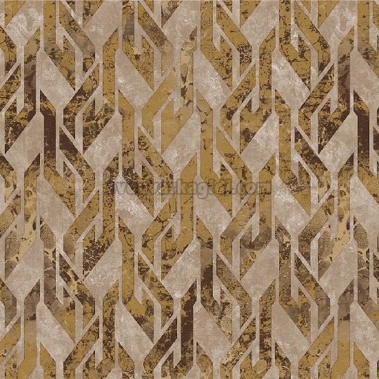 Duka By Hakan Akkaya Açık Kahverengi Zemin Kahve Gold Geometrik Desenli 20195-2 Duvar Kağıdı 10.60 M²