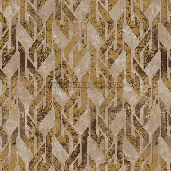 Duka By Hakan Akkaya Açık Kahverengi Zemin Kahve Gold Geometrik Desenli 20195-2 Duvar Kağıdı 10.60 M²