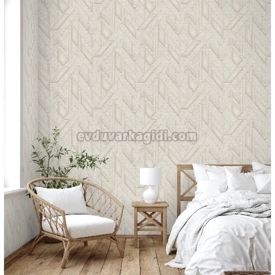 Adawall Icon Krem Bej Modern Minimal Geometrik Desenli 24113-2 Duvar Kağıdı 16.50 M²