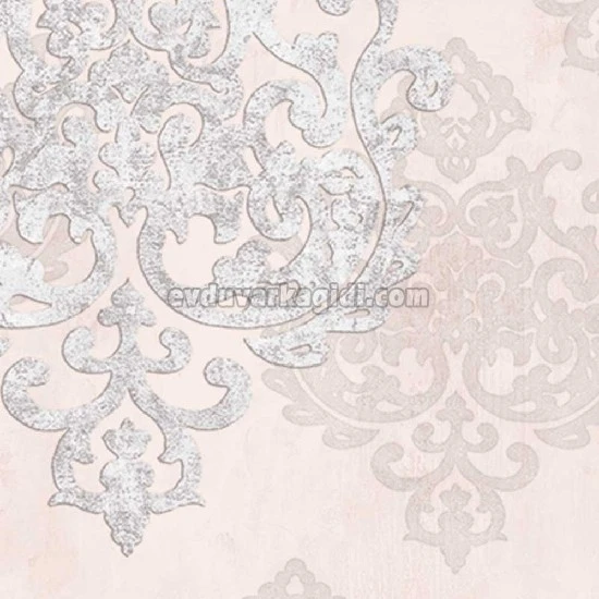 Duka Novelty Pembe Gümüş Damaks Desenli 11160-4 Duvar Kağıdı 16.50 M²