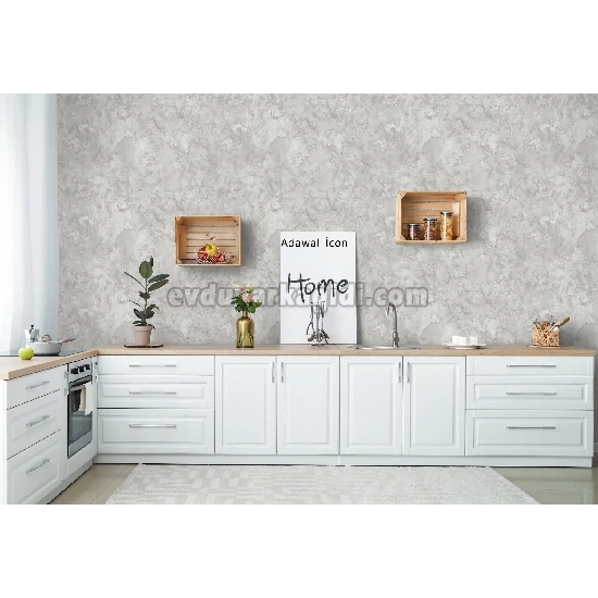 Adawall İcon Gümüş Gri Mermer Desenli 24109-1 Duvar Kağıdı 16.50 M²