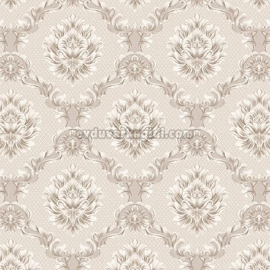 Duka Sawoy Krem Bej Damask Desenli 17140-1 Duvar Kağıdı 10.00 M²