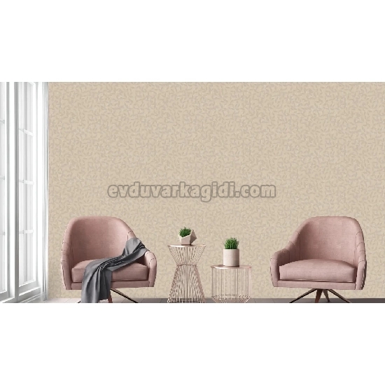 Adawall Muse Vizon Krem Bej Yaprak Desenli 25109-3 Duvar Kağıdı 16.50 M²
