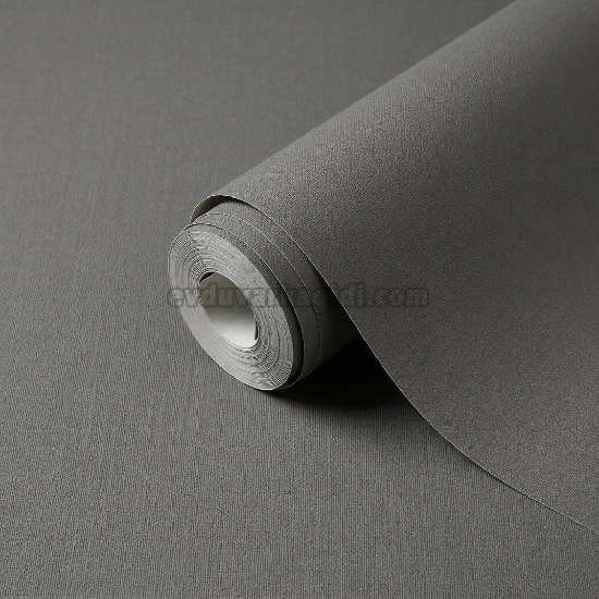 Duka Motto Linen Koyu Gri Modern Düz Desenli 28333-16 Duvar Kağıdı 10.60 M²