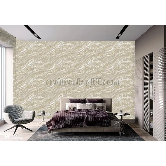 Adawall Roka Krem Taş Mermer Desenli 23102-3 Duvar Kağıdı 16.50 M²