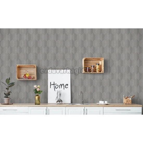 Adawall Vera Gri Modern Geometrik Desenli 1501-4 Duvar Kağıdı 16.50 M²