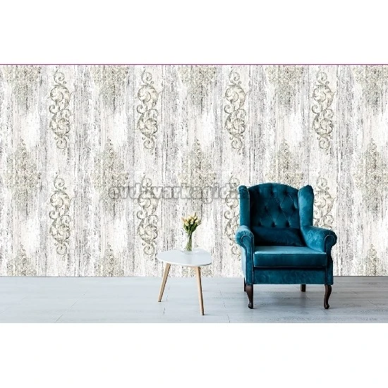 Bella Wallcoverings Krem Kahve Gri Eskitme Zemin Klasik Motif Desenli YG30501 Duvar Kağıdı 16.50 M²