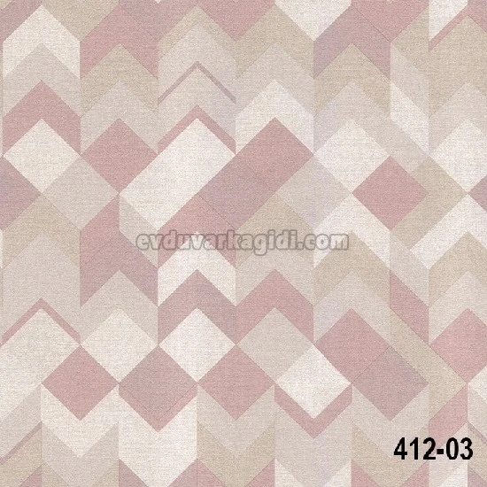 Decowall Maki Krem Pembe Geometrik Desenli 412-03 Duvar Kağıdı 16.50 M²