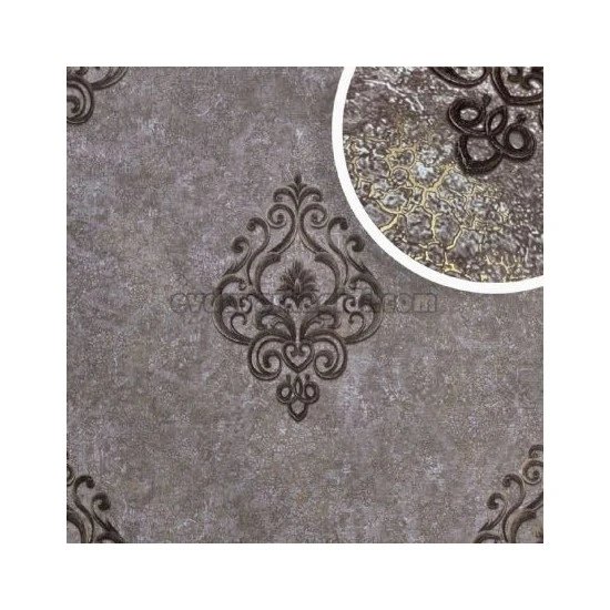 Golden Forever Mürdüm Sarı Kahve Damask Desenli 19185 Duvar Kağıdı 5 M²