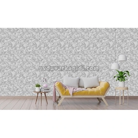 Adawall Seven Açık Gri Gümüş Soyut Kumaş Desenli 7806-5 Duvar Kağıdı 16.50 M²