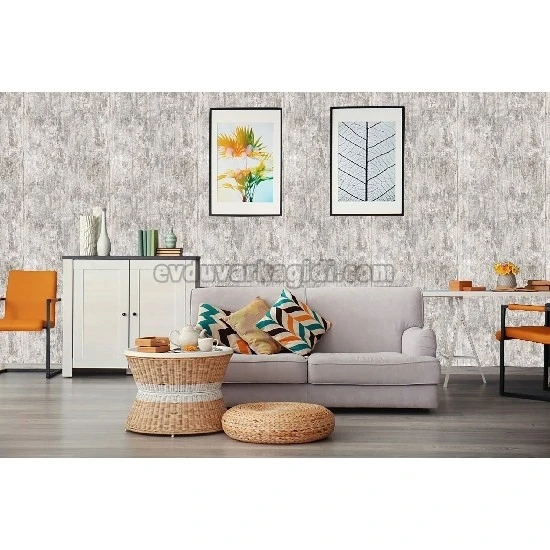 Bella Wallcoverings Gri Kahve Eskitme Düz Desenli RS75143 Duvar Kağıdı 16.50 M²