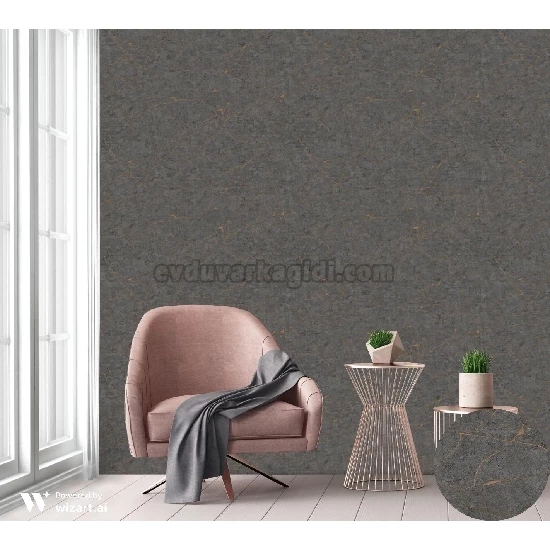 Adawall Roka Koyu Gri Asimetrik Çizgi Desenli 23107-5 Duvar Kağıdı 16.50 M²