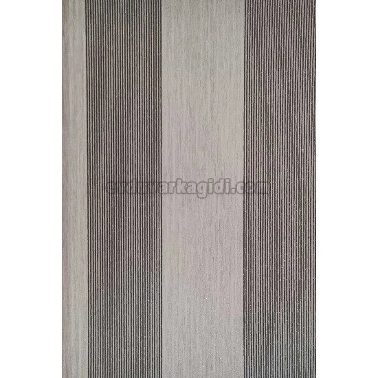 Golden Black Koyu Gri Siyah Simli Çizgili Şerit Desenli 41267 Duvar Kağıdı 16.10 M²